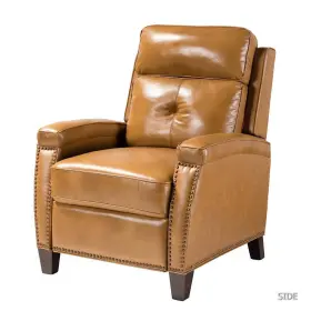 Rclb0172-camel Jayden Creation Florina Modern Camel Genuine Cigar Leather Recliner With Nailhead Trim