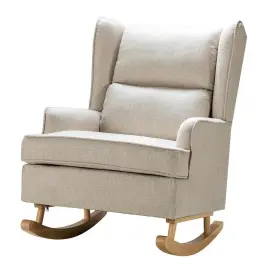 Rkdt0245-linen Jayden Creation Andres Linen Rocking Chair With Solid Wooden Legs