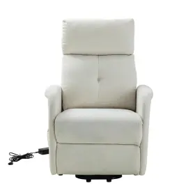 Z2rchf0128-ivy-p Jayden Creation Carol Ivory Power Lift Assist Recliner With Flared Arms
