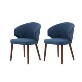 Zdcqh0293-nav Jayden Creation Nuria Navy Upholstered Dining Chair With Wing Back And Solid Set