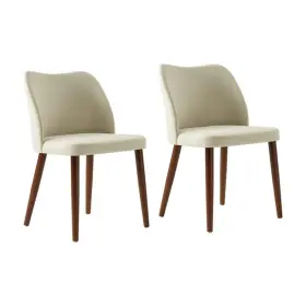 Zdcqh0295-ivy Jayden Creation Eliseo Ivory Modern Upholstered Dining Chair With Solid Wood Set