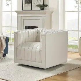 Zswbo0232-ivy Jayden Creation Rosa Ivory Modern Upholstered Swivel Chair
