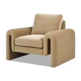Jennifer Taylor Home 789261133114 Mason 40 Inch Fully Upholstered Performance Velvet Comfortable Large
