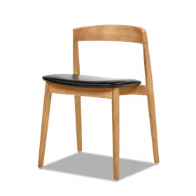 Jennifer Taylor Home 789261136795 Raven 20.5 Inch Stacking Sculpted Oak Wood Dining Chair Warm Natural Brown