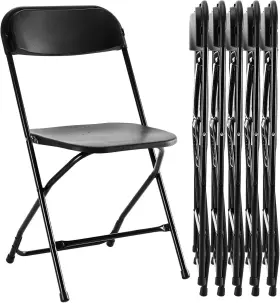 Zdy-s01 Jhk Folding Chair 4 / 6 Pcs Plastic Sturdy Chairs 330lbs Home Outdoor Indoor