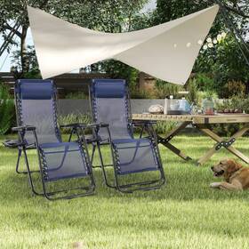 Jhk Zgrcso2-01 Set Of 2 Zero Gravity Chair Recliner Outdoor Lounge Folding Reclining Patio Lawn