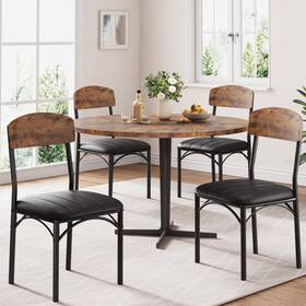 Jocoevol 978917718780 Dining Chairs Set Of 4 Upholstered Room With Pu Leath
