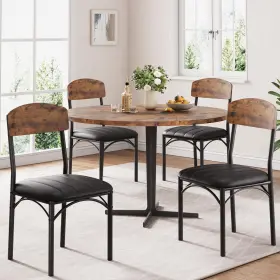 Jocoevol 978917718780 Dining Chairs Set Of 4 Upholstered Room With Pu Leath