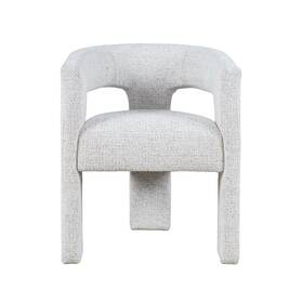 Jofran 2271-haydenchmil Hayden Modern Three Leg Sculpture Dining Armchair With Performance Fabric