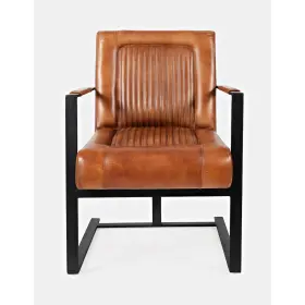 Jofran 819671025034 Maguire Modern Industrial Genuine Leather Sled Chair