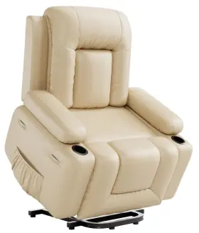 Cf8008 Jojoka Oversized Wide Power Lift Recliner Chair -heat And Massage-adjustable Back &legs