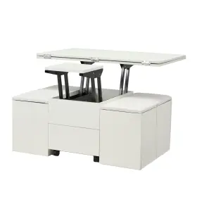 Cc147-mpn Jomeed Cushioned Seat Converts To Height Adjustable Table With Drawers White