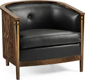 495196-bma-l012 Jonathan Charles Timeless Biedermeier Mahogany Tub Chair-knightsbridge Collection