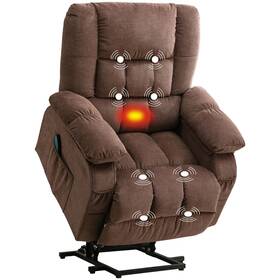 Jonpony 073078910496 Xl-b1124lm Power Lift Recliner Chair Recliners Brown