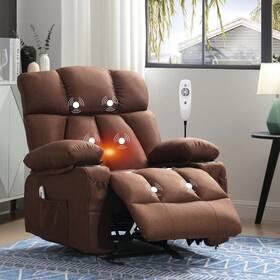 Jonpony 680358088785 Xl-1273 Manual Recliner Chair With Heat Therapy And Massage Function