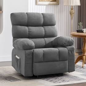 Jonpony 680358142050 B1467-g-x-gray Rocker Recliner Chair Ergonomic Lounge For Living