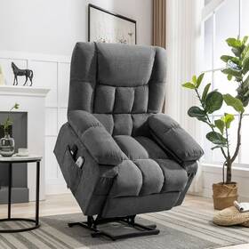 Jonpony 768488134982 Wt1026-light Brown Massage Recliner Chair With Power Lift