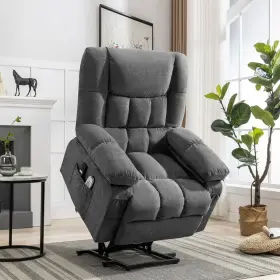 Jonpony 768488134982 Wt1026-light Brown Massage Recliner Chair With Power Lift