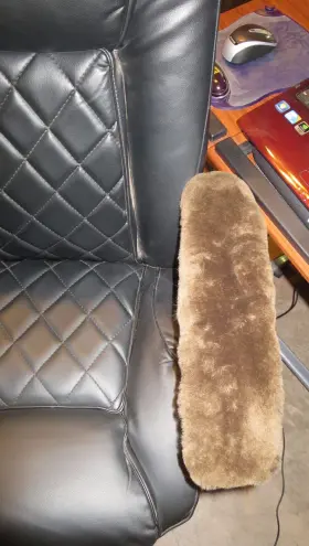 R-arm15 Just Merino Sheepskin Jmsproductsusa Custom Pair 15 Inch Long X 6 Wide Brown Armrest Pads For Mcm Chair