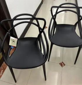 5866 Kartell 250384276027 Masters By Philippe Starck Black Chair 2 New In Open Box Original