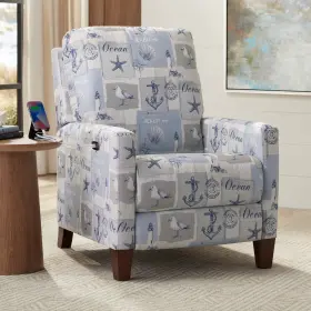 1563-86pwr Kensington Hill Gulls Point Sky 27 1/2 Inch Wide Blue 3-way Power Recliner