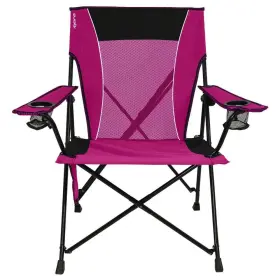 800691 Kijaro Folding Camping Chair Pink Heavy Duty 300lb Dual Lock Portable Cup Holders