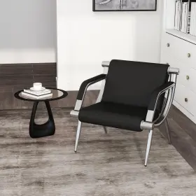 Idso329 Kinbor Waiting Room Chairs Pu Leather Black Reception Chair Lobby Padded Arms