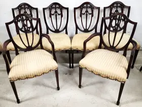 76-082 Kindel Dining Chairs Shield Back Model