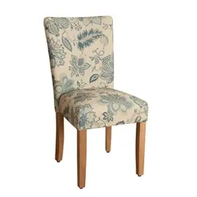 K6805-a794 Kinfine Parsons Classic Upholstered Accent Dining Set Of 2 Blue Jacobean Chair