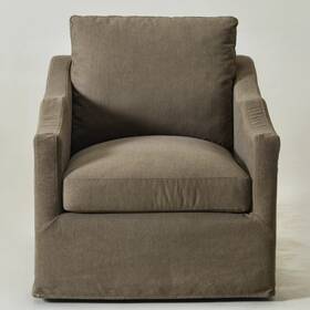 Kinwell Bsc158 Open Box Charles Slipcover Swivel Barrel Chair Retail Price 369