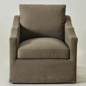 Bsc158 Kinwell Open Box Charles Slipcover Swivel Barrel Chair Retail Price 369