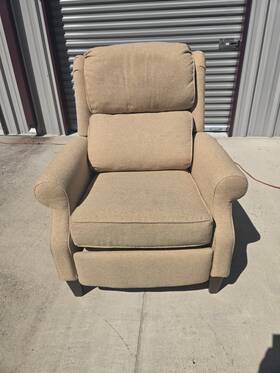 Kirkwood Designs 522245-1-1 Wallaway Barrel Pressback Beige Reclining Chair Upholstered