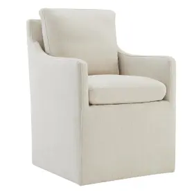 Kislot 850053592287 Upholstered Dining Chairs With Casters Modern Accent Armchair Rol