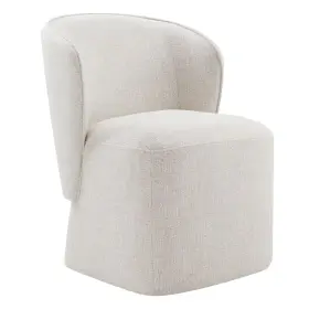 Kislot 850066332603 Upholstered Dining Chair With Casters No Assembly Linen Accentchair Fo