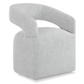 Kislot Kjw.y006b Upholstered Dining Chairs With Removable Casters Barrel Side Armchair