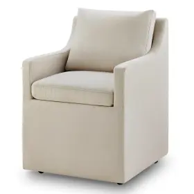 Kjw.y007 Kislot Upholstered Dining Chair With Casters Washable Cover Side Deskchair Wi