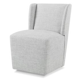 Kislot Kjw.y012 Upholstered Dining Chairs Set Of 1 With Casters Wingback Modern Side