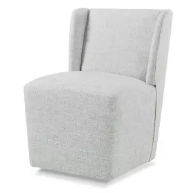 Kjw.y012 Kislot Upholstered Dining Chairs Set Of 1 With Casters Wingback Modern Side