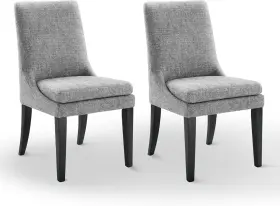 Ksy0001022 Kislot Modern Dining Chair Set Of 2 Upholstered Performance Fabric Mid Century Comfy