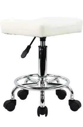 Wrs3530 Kk Toner Square Rolling Stool Pu Leather Height Adjustable Swivel Massage Spa Salon