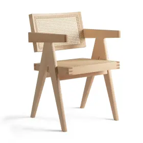 Klarel 817687026144 Chandigarh Armchair Chair Natural Beech