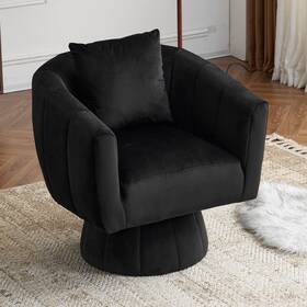 Ktaxon 17506 360 Degree Swivel Accent Armchair Velvet Upholstered Club Chair