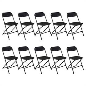 Ktaxon 680358453132 10 Pack Commercial Plastic Folding Chairs Stackable Wedding Party