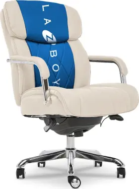 Chr10048c La-z-boy Sutherland Quilted Leather Executive Office Chair With Padded Arms