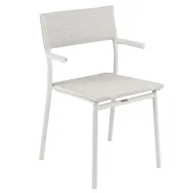 Lfm5067-9715-u-b Lafuma Duo Oron Durable Outdoor Dining Armchair Sand/pebble Set Of 2 Used