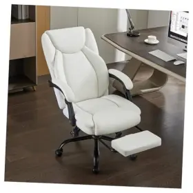 Ly-5215-wht Layon Office Chair Big And Tall 400lbs With Footrest Ergonomic White