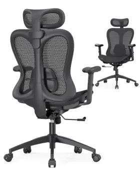 Ly-9025 Layon Ergonomic Office Desk Chair Comfortable Computer Gaming Headrest Blk-blk