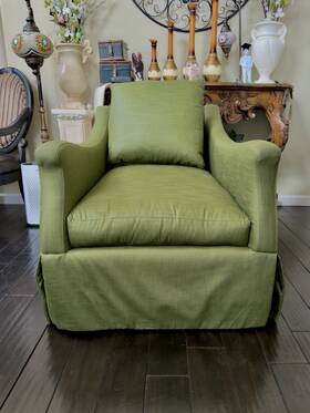 Lee Industries 3711-41 Swivel Chair Memory Down Cushion Skirted Usa Made