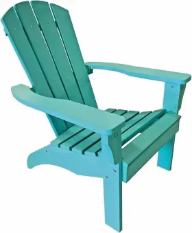 Tx-94025 Leigh Country Adirondack Chair 37.2 Inch X 31.7 28.1 Turquoise Wood With Armchair