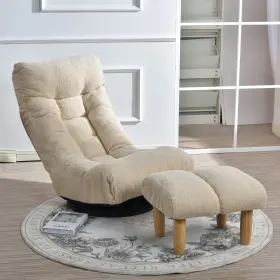 Leisure 781126127832 Foldable Sofa Balcony Lounge Chair Bedroom White